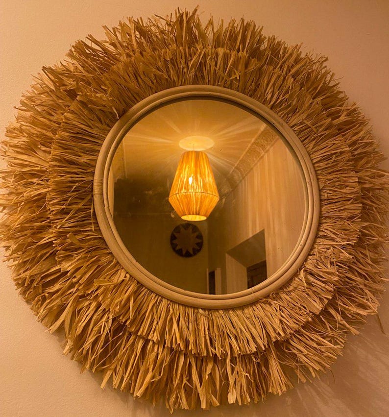 Moroccan Palm Leaf Mirror