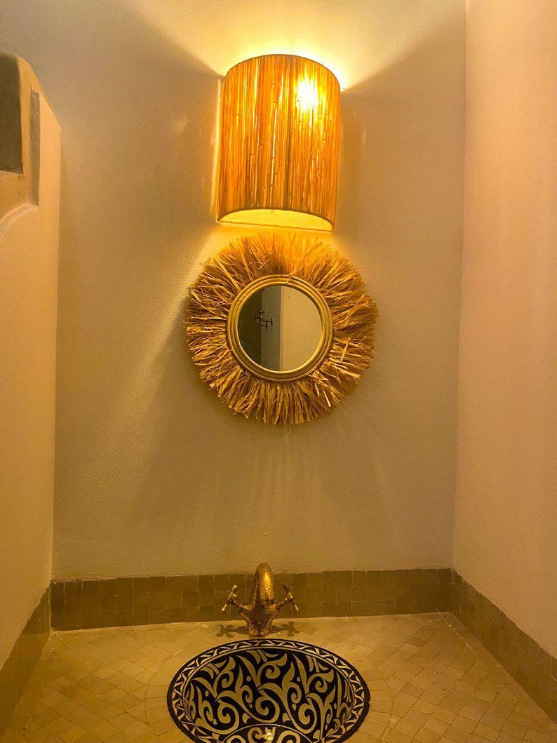 Moroccan Palm Leaf Mirror