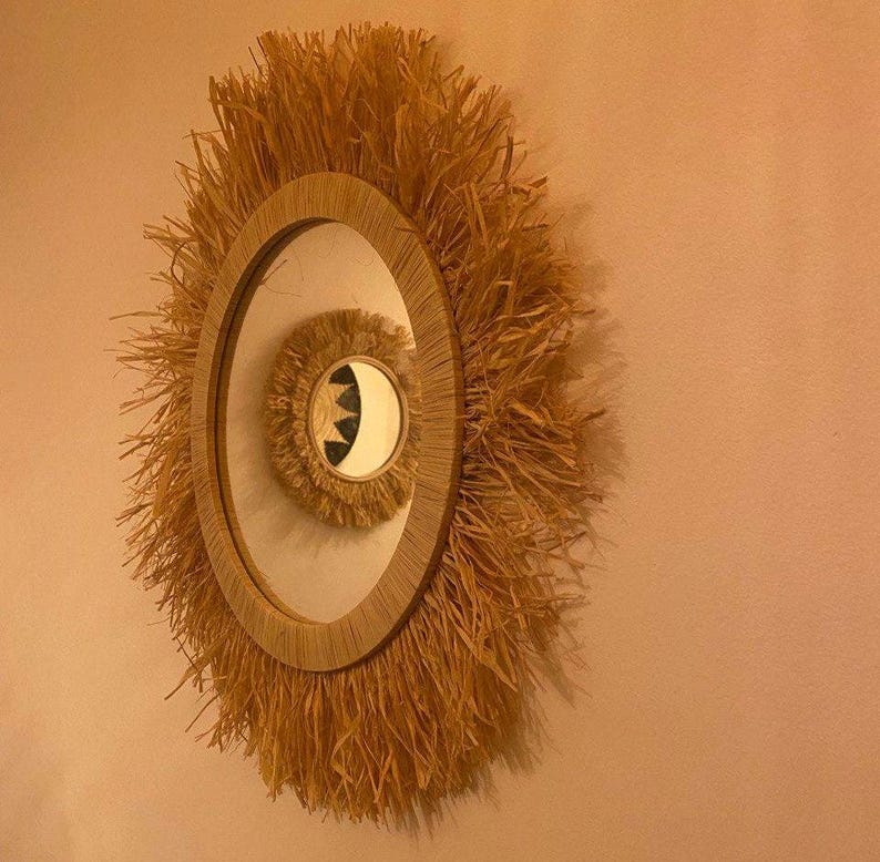 Moroccan Palm Leaf Mirror