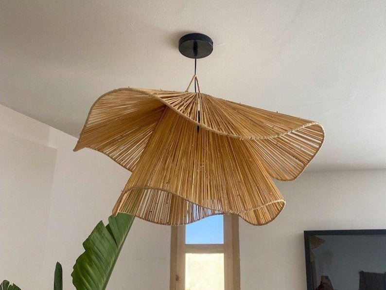 Handmade Raffia Pendant Light – Ceiling Lamp
