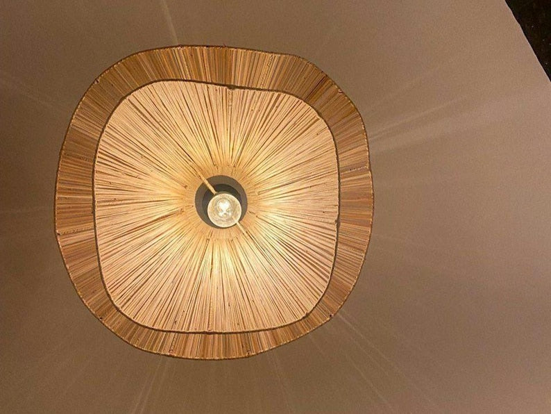 Handmade Raffia Pendant Light – Ceiling Lamp