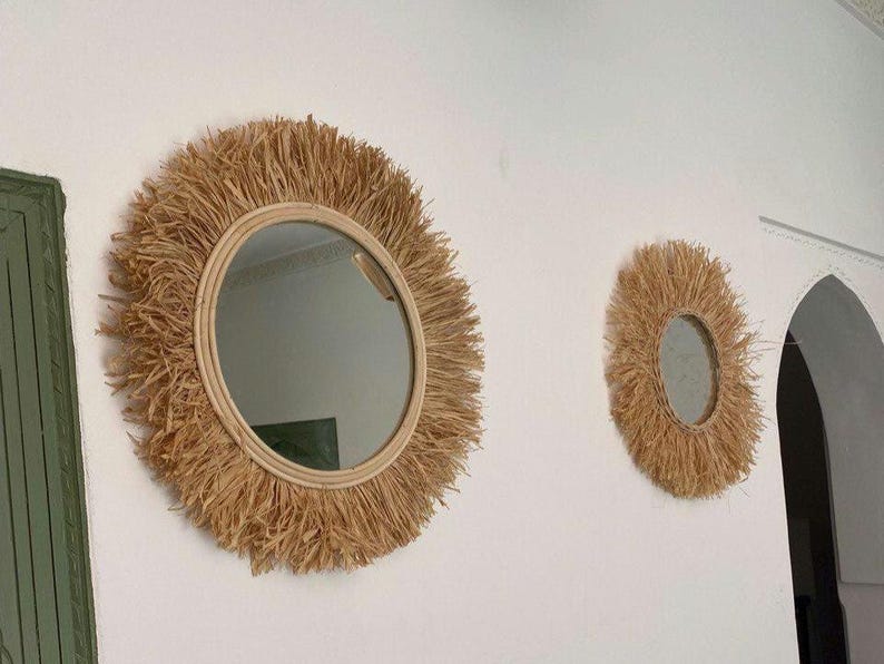 Moroccan Palm Leaf Mirror