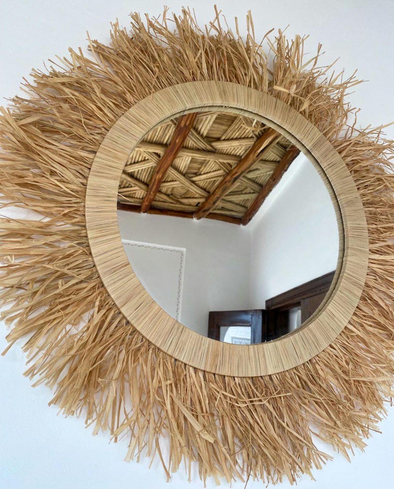 Moroccan Palm Leaf Mirror