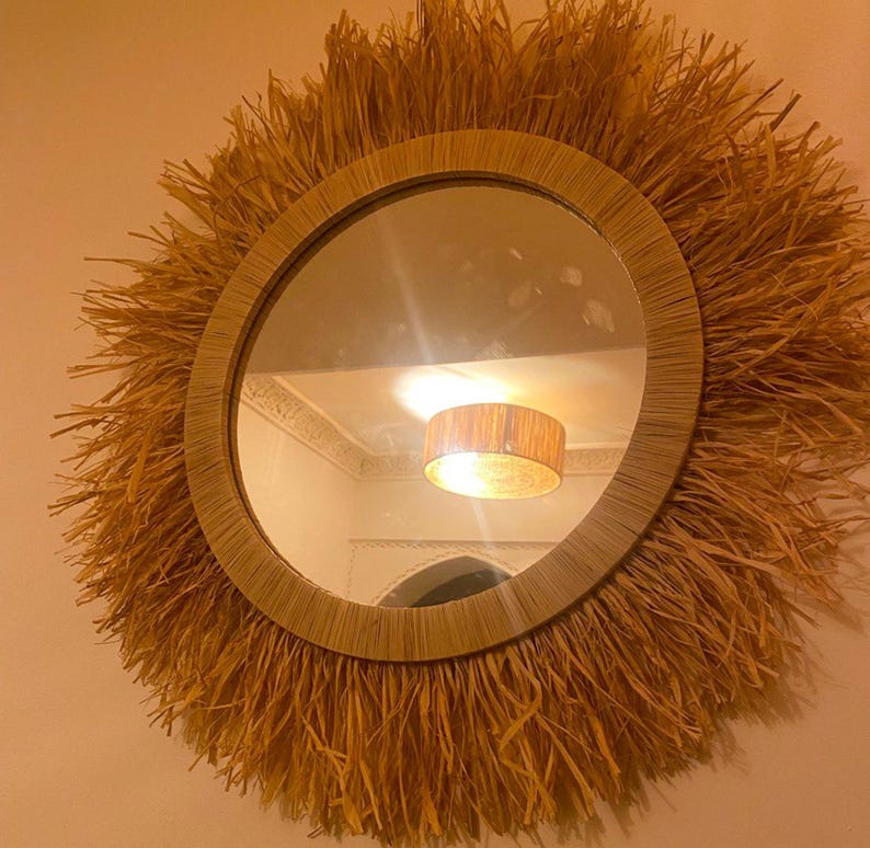 Moroccan Palm Leaf Mirror