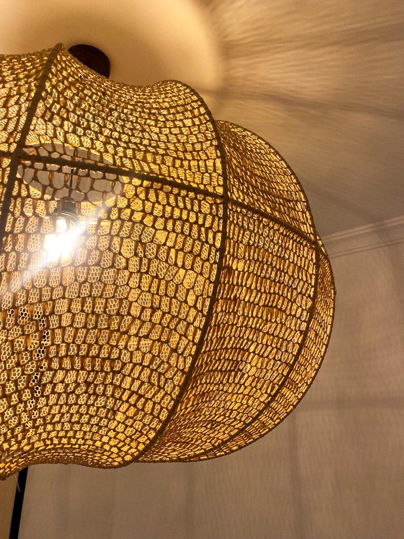 Raffia Pendant Light – Ball Shape