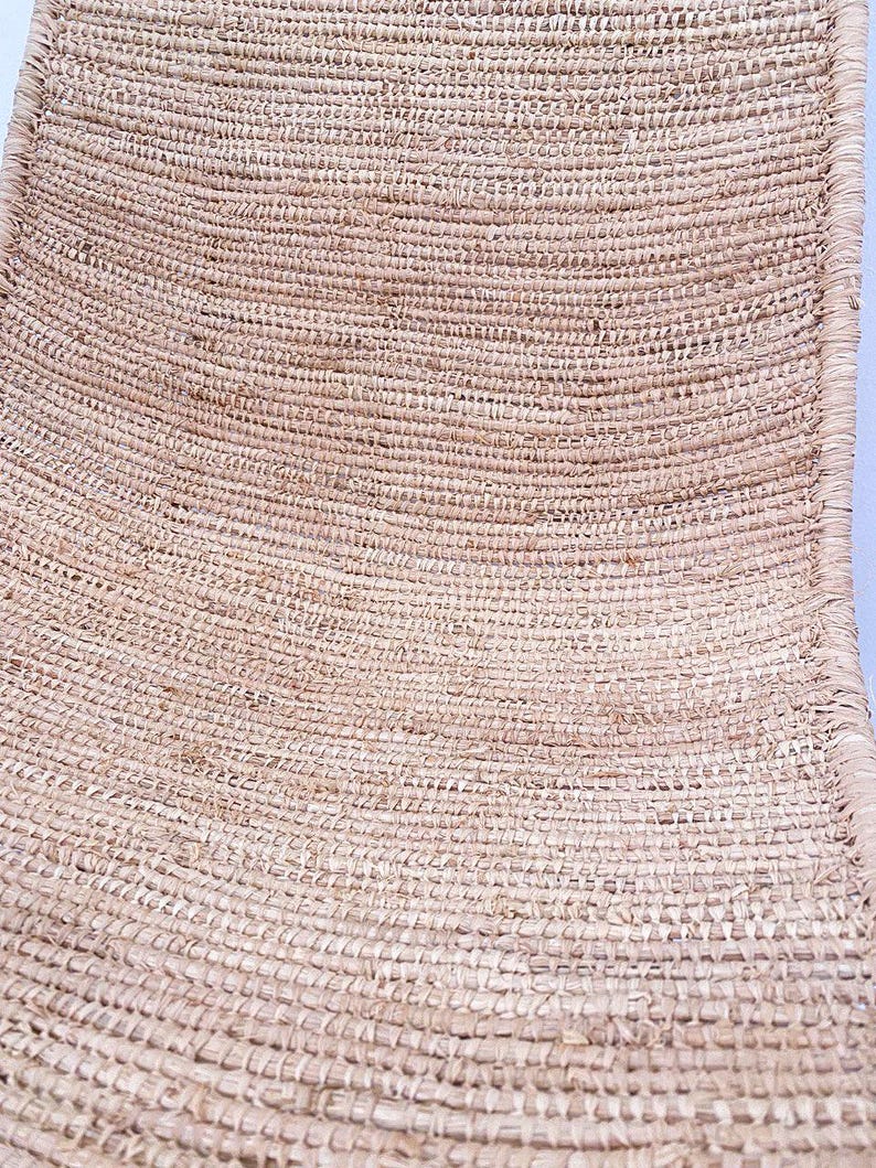 Handmade Wicker Dining Chair – Natural Palm Leaf & Metal Base