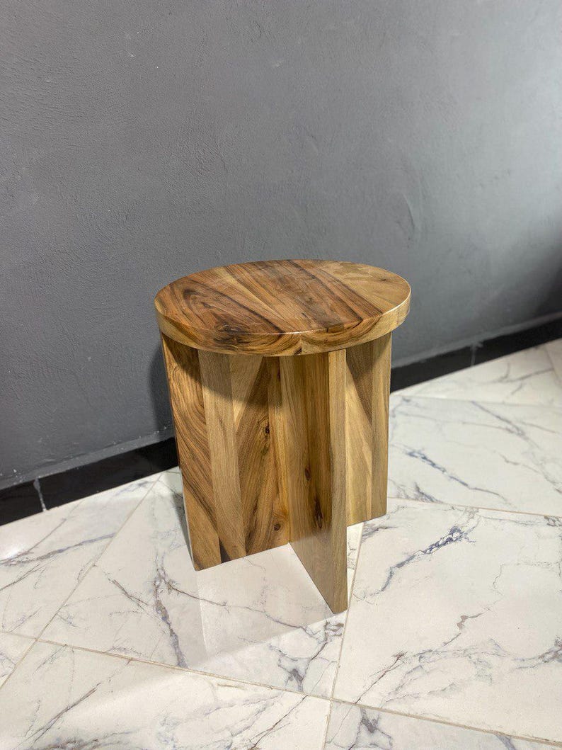 Walnut Chair & Stool Set – Rope Seat