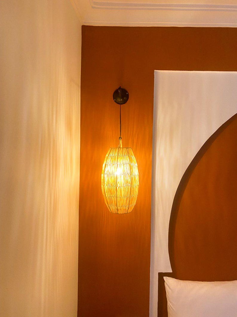 Straight Raffia Lace Pendant Light