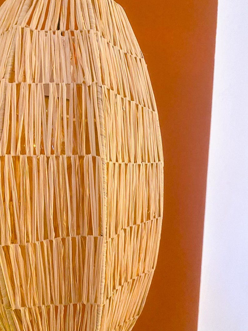 Straight Raffia Lace Pendant Light