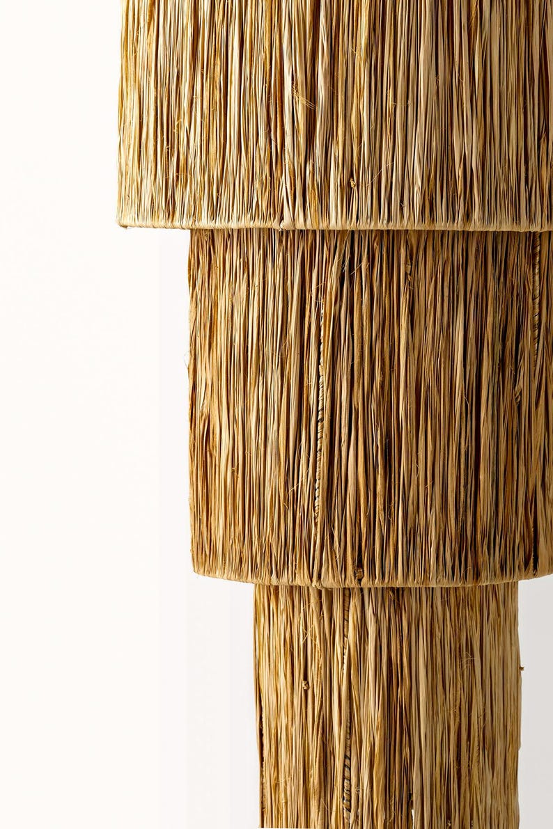 Natural Raffia Pendant Light – Height 40, 50, 60 cm