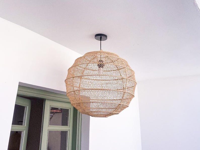 Raffia Pendant Light – Sphere Shape