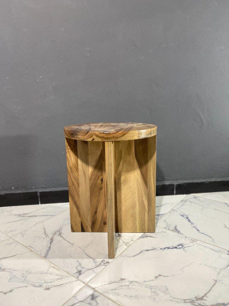 Walnut Chair & Stool Set – Rope Seat