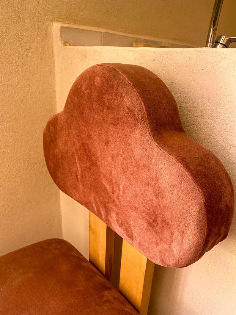 Handmade Cloud Back Velvet Chair – Pink Upholstery