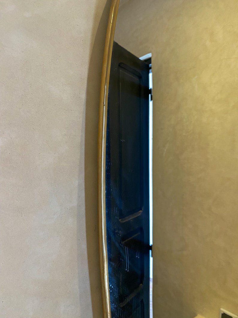 Handmade Moroccan Oval Brass Mirror – Elegant Wall Décor