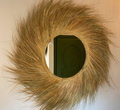 Miroir marocain en feuilles de Doum