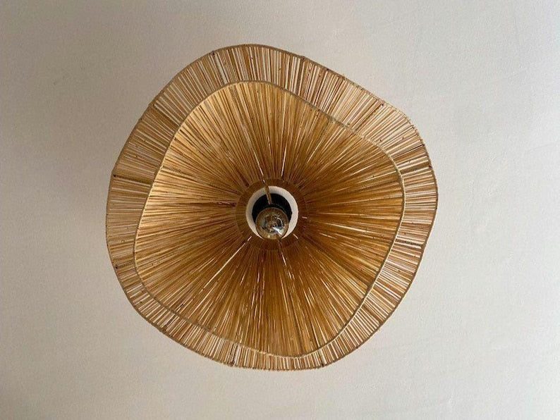 Handmade Raffia Pendant Light – Ceiling Lamp