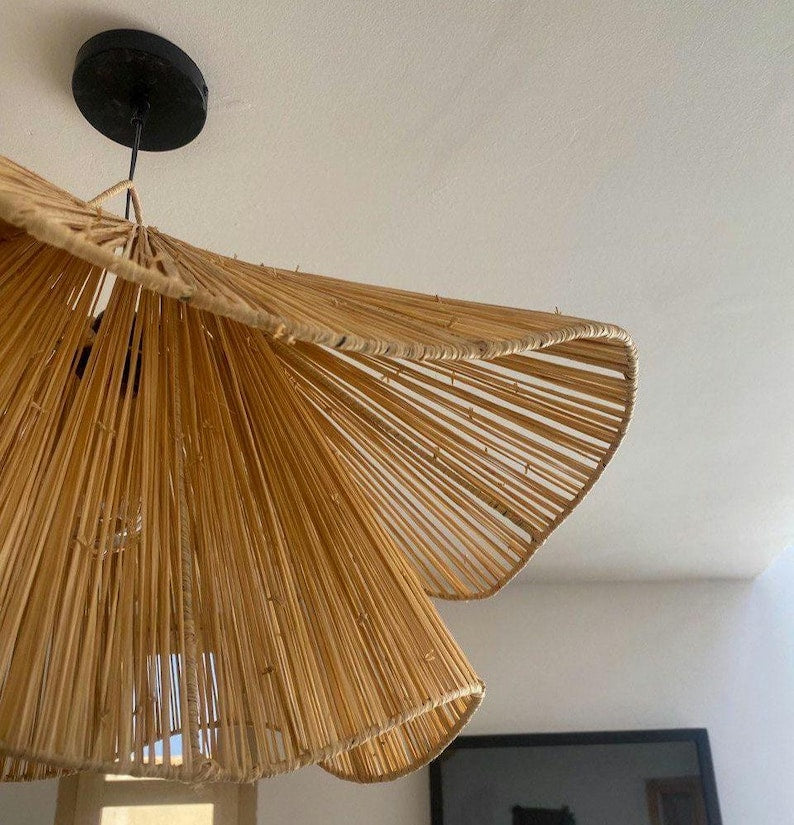 Handmade Raffia Pendant Light – Ceiling Lamp
