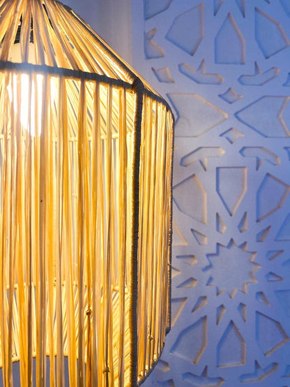 Raffia Pendant Light – Handmade Natural Fiber Lampshade