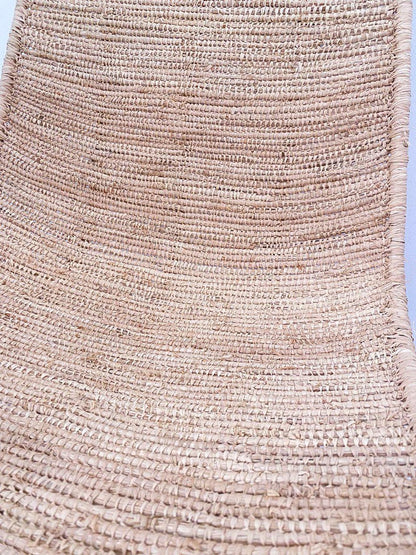 Handmade Wicker Dining Chair – Natural Palm Leaf & Metal Base