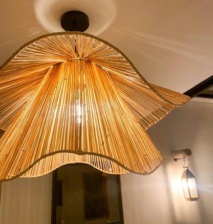 Handmade Raffia Pendant Light – Ceiling Lamp