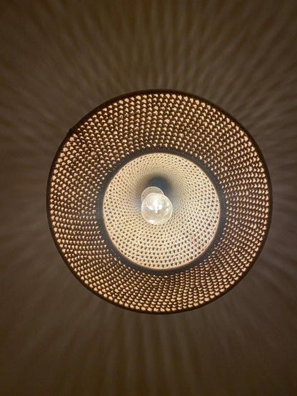 Moroccan Handmade Chandelier – Metal & Cord Boho Ceiling Light