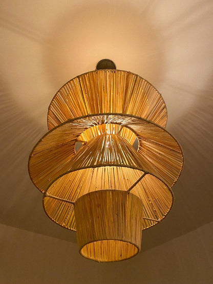 Handmade Raffia Pendant Light – Bohemian Lamp