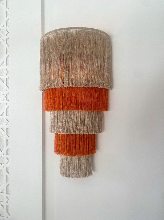 Fringe Wall Lamp – Boho Cotton Layered Light Fixture