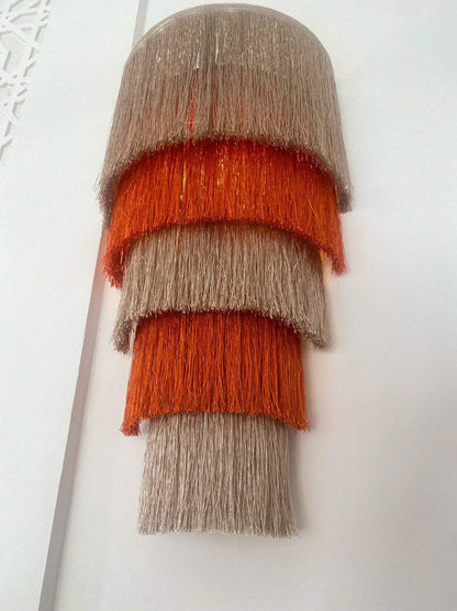 Fringe Wall Lamp – Boho Cotton Layered Light Fixture