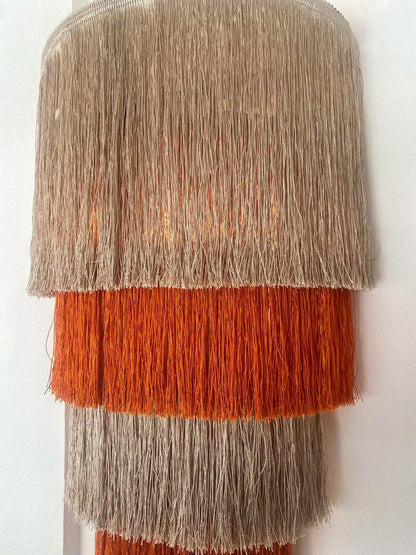 Fringe Wall Lamp – Boho Cotton Layered Light Fixture