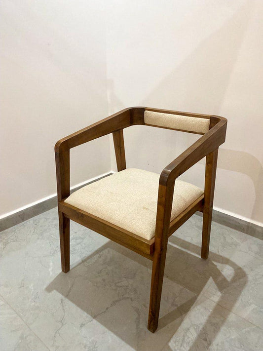 Walnut Armchair – Handmade Upholstered Seat